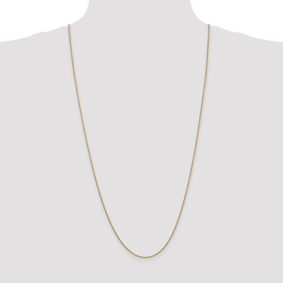 1.5mm 10K Yellow Gold Solid Cable Chain Necklace, 30 Inch - Picture 2 of 7